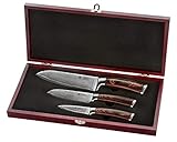 Wakoli EDIB 3er Damastmesser Set mit 8-17cm...