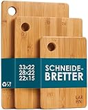 Schneidebrett Holz (3er Set) - 3 Extra Dicke...