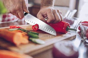 Santokumesser oder kochmesser